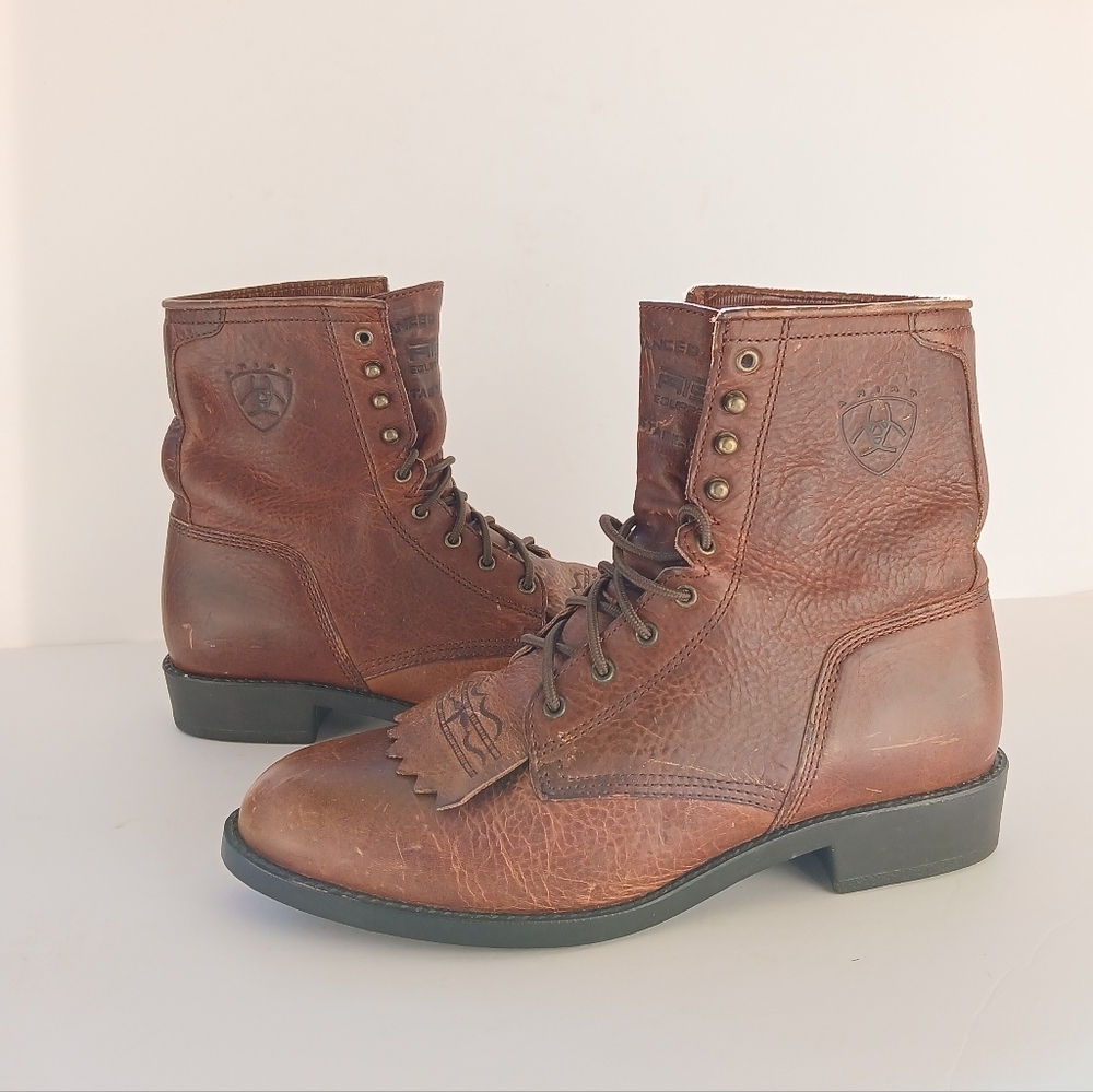 Ariat Heritage Lacer Leather Lace Up Rodeo Western Boots
